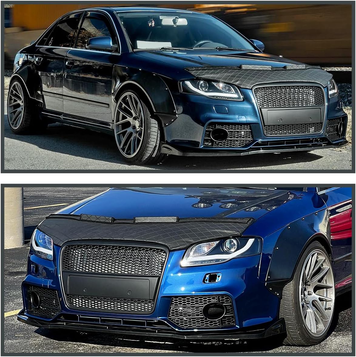 Spec-D Tuning 2LHP-A406JM-8V2-TM, AUDI A4 06-08 Black Projector Headlight Pair